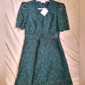 Green lace Sandro dress NWT